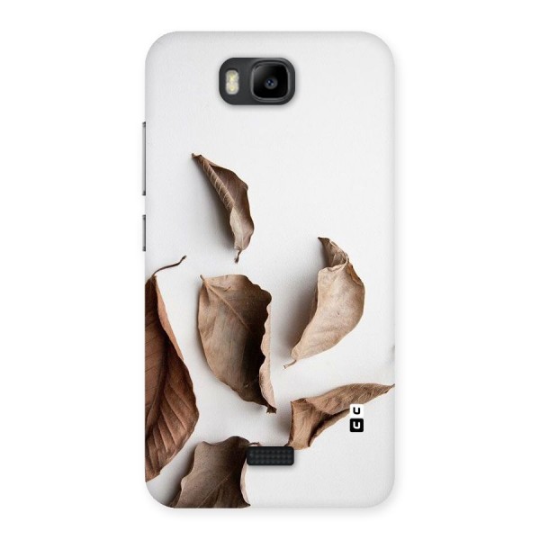 Brown Dusty Leaves Back Case for Honor Bee