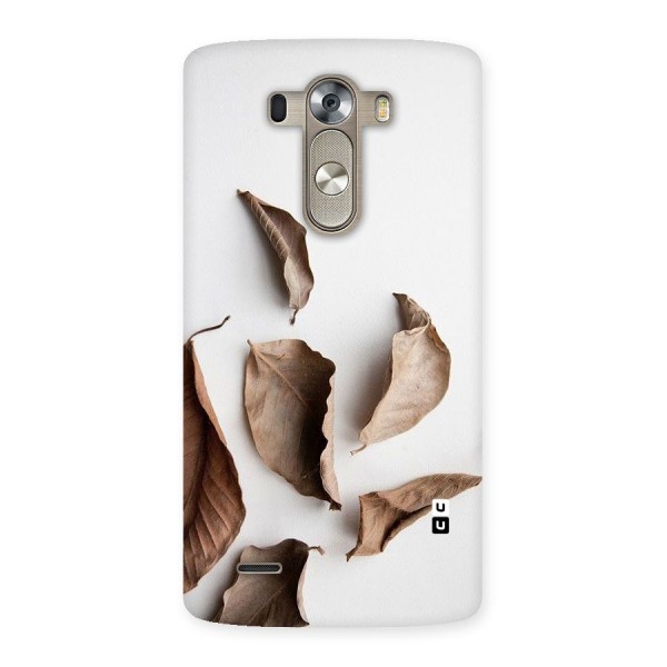 Brown Dusty Leaves Back Case for LG G3