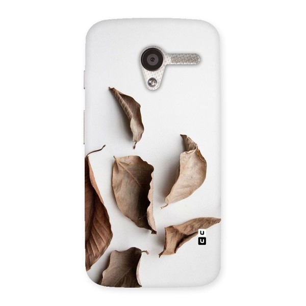 Brown Dusty Leaves Back Case for Moto X