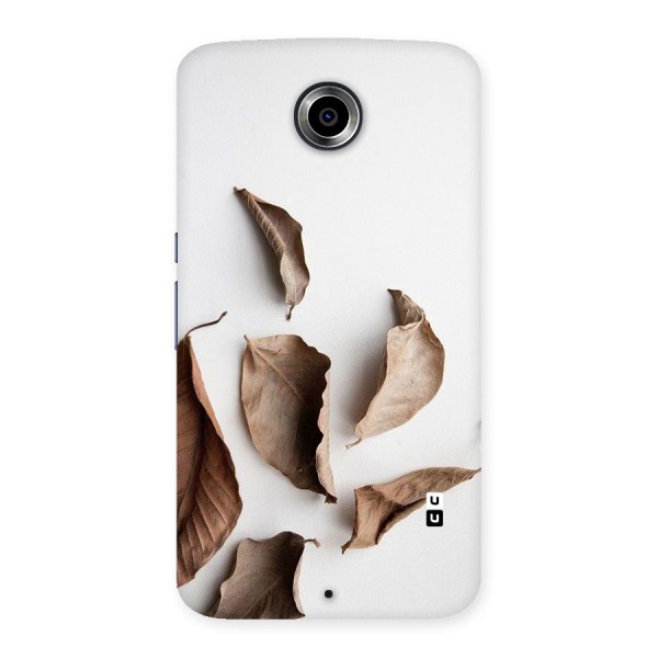 Brown Dusty Leaves Back Case for Nexsus 6