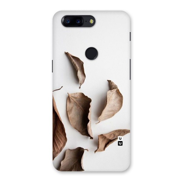 Brown Dusty Leaves Back Case for OnePlus 5T