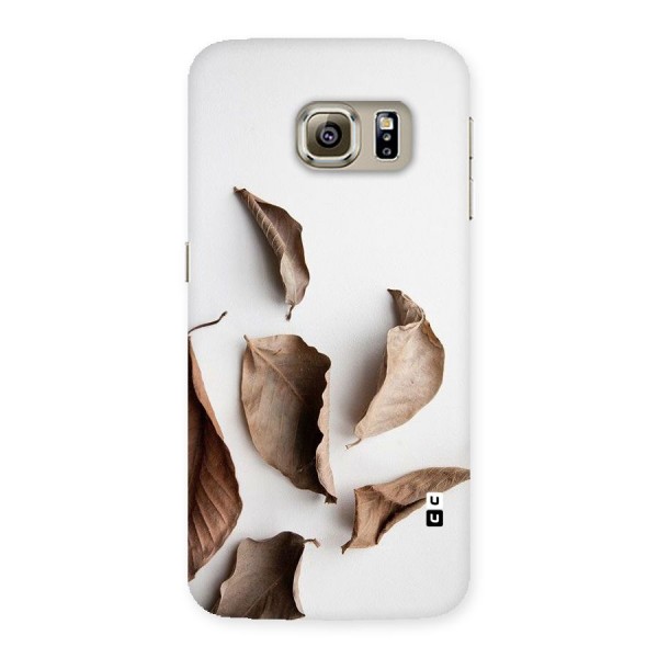 Brown Dusty Leaves Back Case for Samsung Galaxy S6 Edge