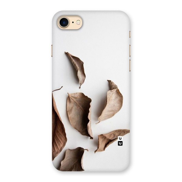Brown Dusty Leaves Back Case for iPhone 7