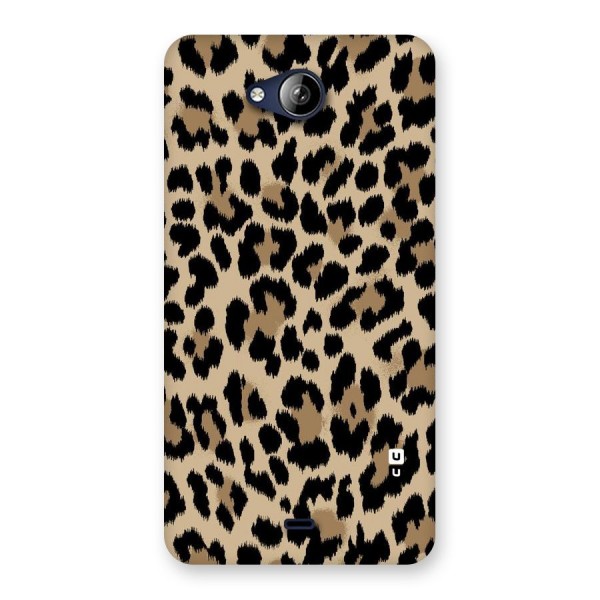 Brown Leapord Print Back Case for Canvas Play Q355