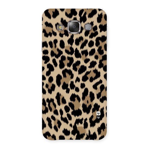 Brown Leapord Print Back Case for Galaxy E7