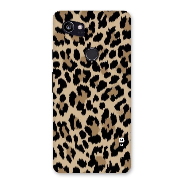 Brown Leapord Print Back Case for Google Pixel 2 XL