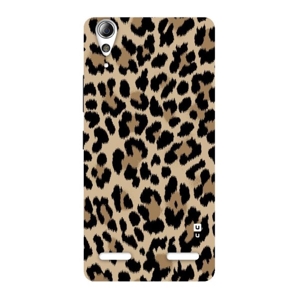 Brown Leapord Print Back Case for Lenovo A6000