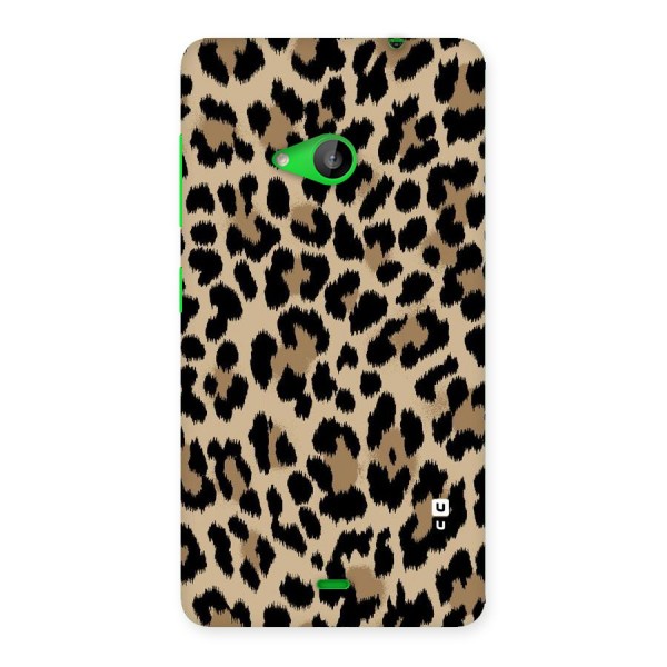 Brown Leapord Print Back Case for Lumia 535