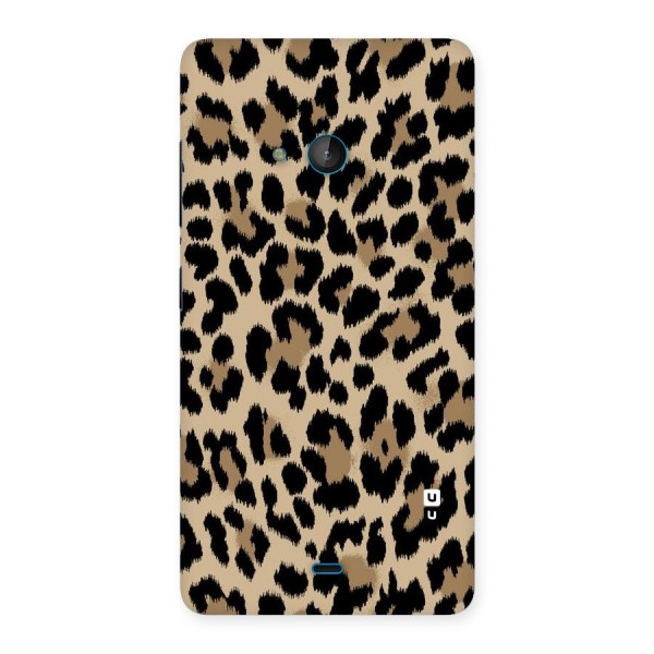 Brown Leapord Print Back Case for Lumia 540