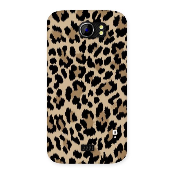 Brown Leapord Print Back Case for Micromax Canvas 2 A110