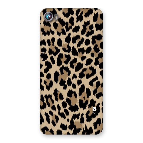 Brown Leapord Print Back Case for Micromax Canvas Fire 4 A107