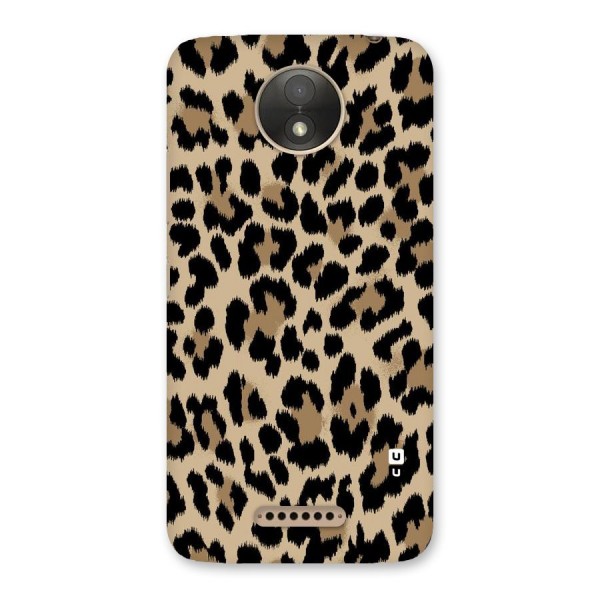 Brown Leapord Print Back Case for Moto C Plus