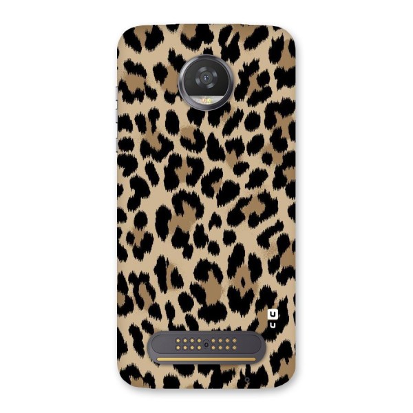 Brown Leapord Print Back Case for Moto Z2 Play