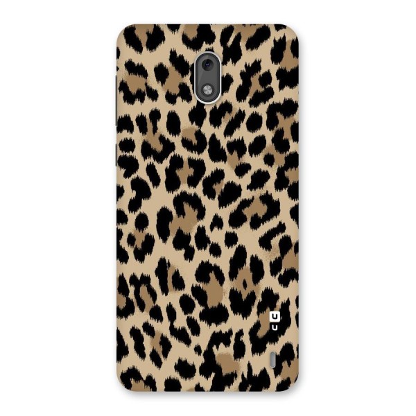 Brown Leapord Print Back Case for Nokia 2