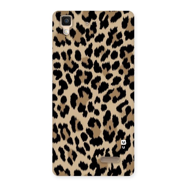 Brown Leapord Print Back Case for Oppo R7