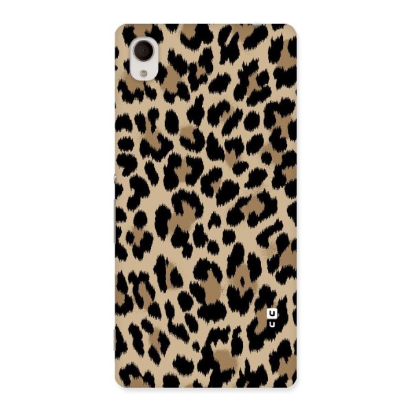 Brown Leapord Print Back Case for Sony Xperia M4