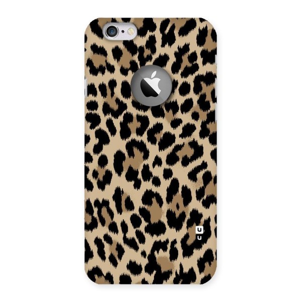 Brown Leapord Print Back Case for iPhone 6 Logo Cut