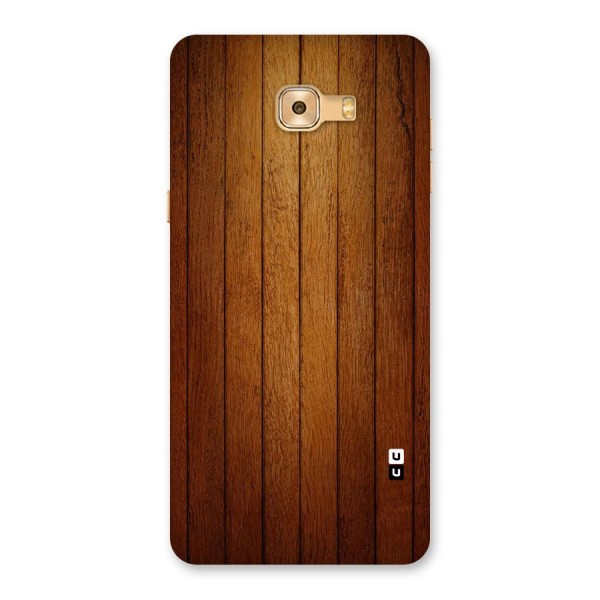 Brown Wood Design Back Case for Galaxy C9 Pro
