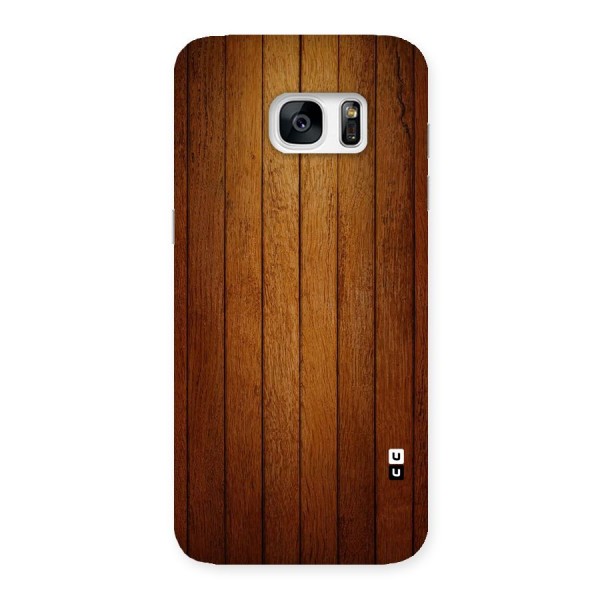 Brown Wood Design Back Case for Galaxy S7 Edge