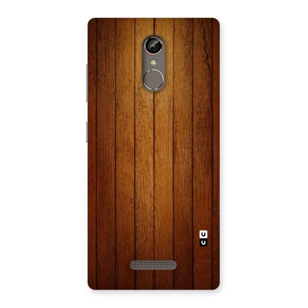 Brown Wood Design Back Case for Gionee S6s