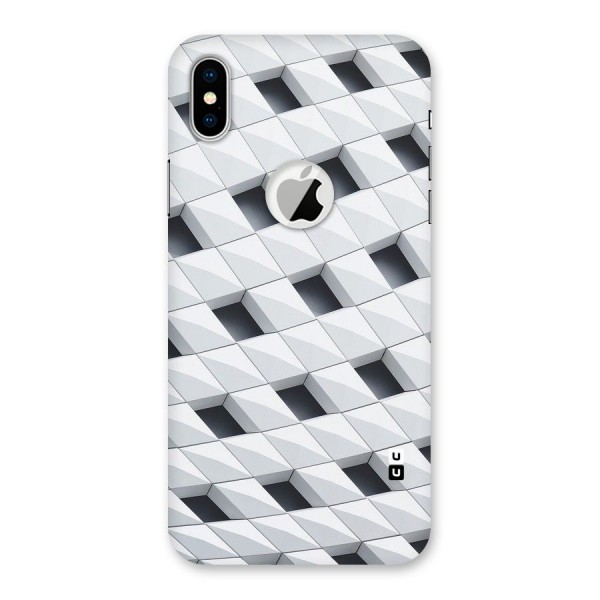 Building Pattern Back Case for iPhone X Logo Cut