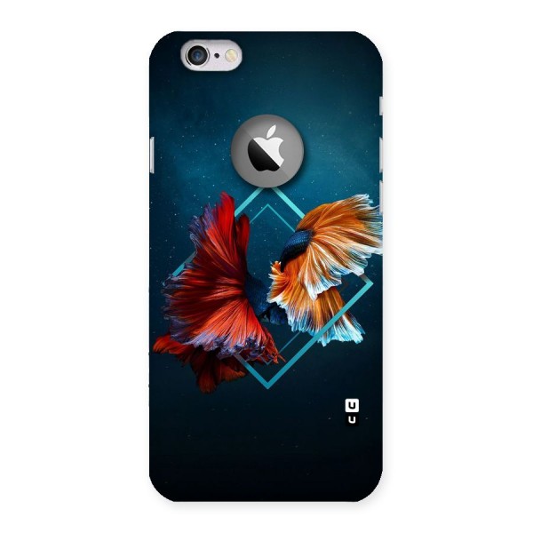 Butterfly Diamond Design Back Case for iPhone 6 Logo Cut