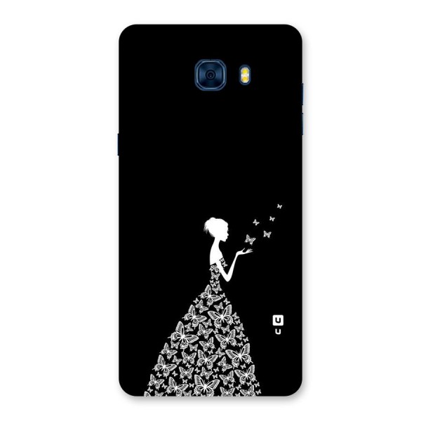 Butterfly Dress Back Case for Galaxy C7 Pro