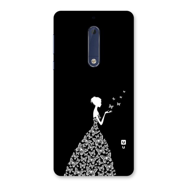 Butterfly Dress Back Case for Nokia 5