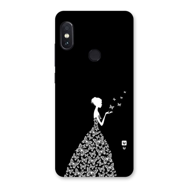 Butterfly Dress Back Case for Redmi Note 5 Pro