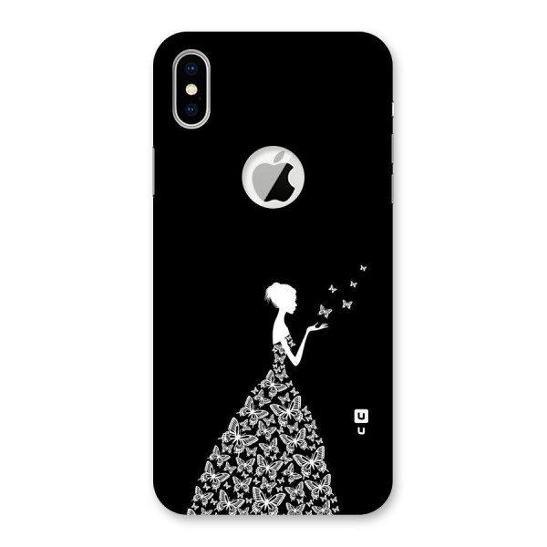 Butterfly Dress Back Case for iPhone X Logo Cut