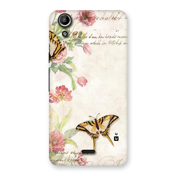 Butterfly Floral Back Case for Micromax Canvas Selfie Lens Q345