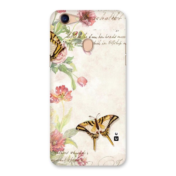 Butterfly Floral Back Case for Oppo F5
