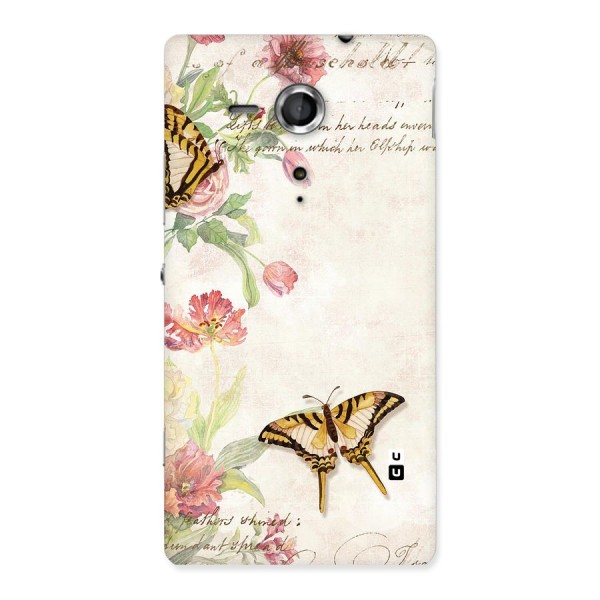 Butterfly Floral Back Case for Sony Xperia SP