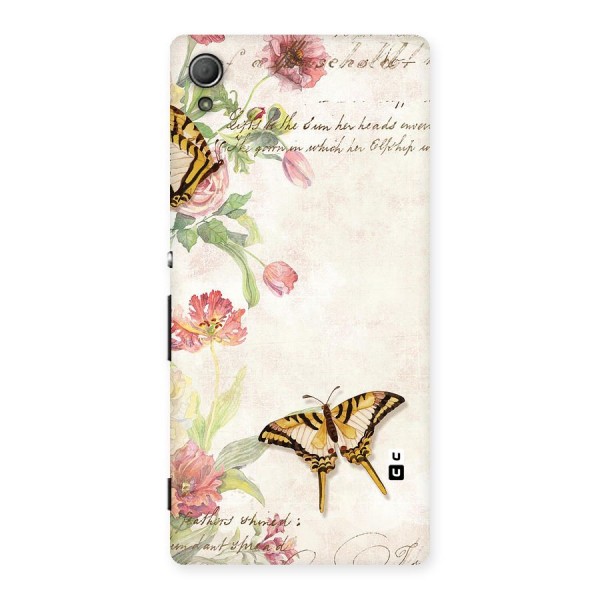 Butterfly Floral Back Case for Xperia Z4