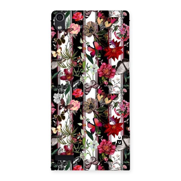 Butterfly Flowers Back Case for Ascend P6