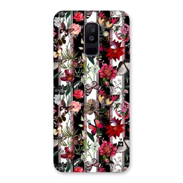 Butterfly Flowers Back Case for Galaxy A6 Plus