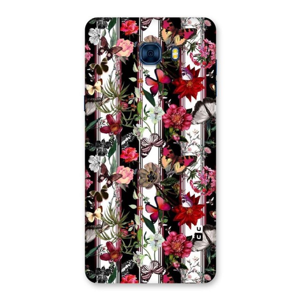 Butterfly Flowers Back Case for Galaxy C7 Pro