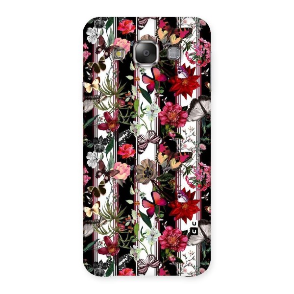 Butterfly Flowers Back Case for Galaxy E7