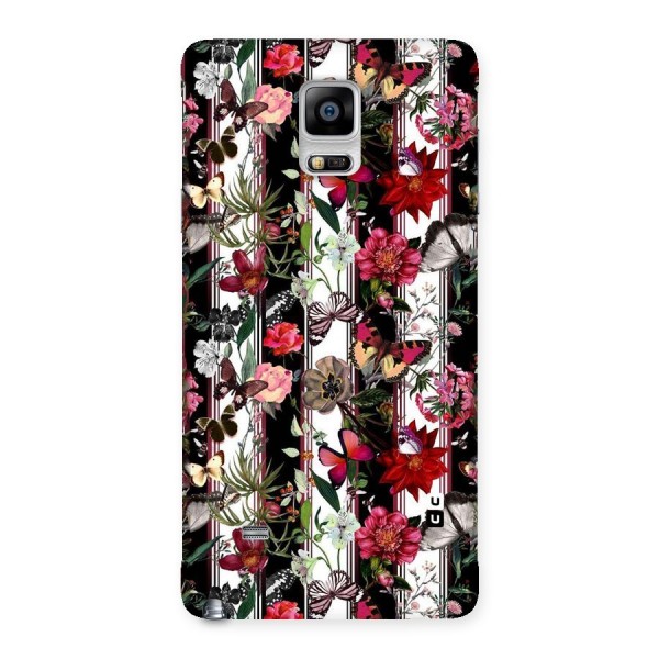 Butterfly Flowers Back Case for Galaxy Note 4