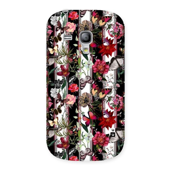 Butterfly Flowers Back Case for Galaxy S3 Mini