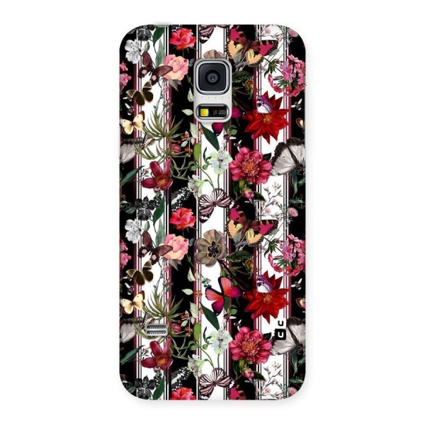 Butterfly Flowers Back Case for Galaxy S5 Mini