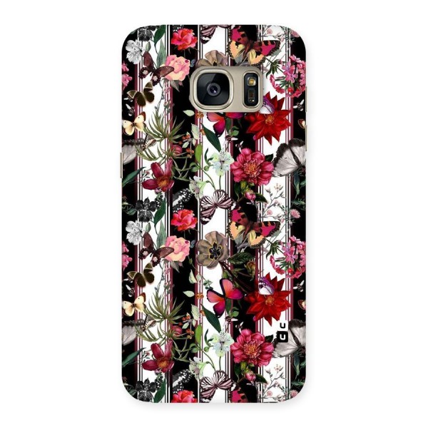 Butterfly Flowers Back Case for Galaxy S7