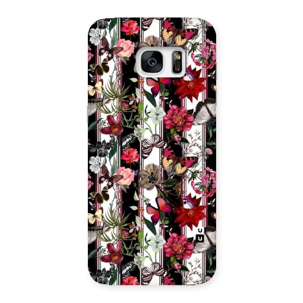 Butterfly Flowers Back Case for Galaxy S7 Edge