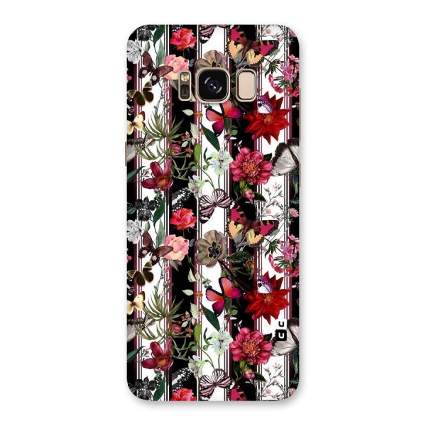 Butterfly Flowers Back Case for Galaxy S8