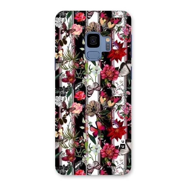 Butterfly Flowers Back Case for Galaxy S9