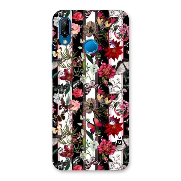 Butterfly Flowers Back Case for Huawei P20 Lite