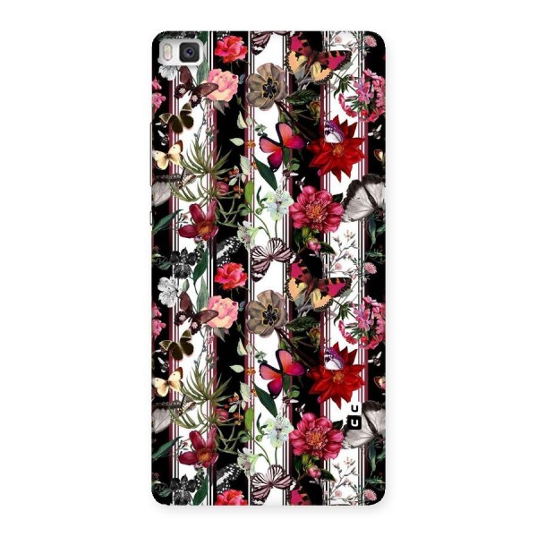 Butterfly Flowers Back Case for Huawei P8