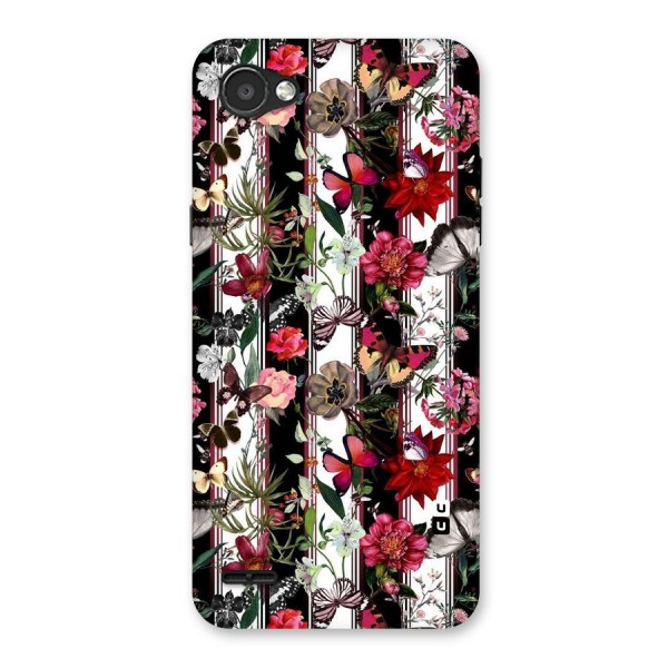 Butterfly Flowers Back Case for LG Q6