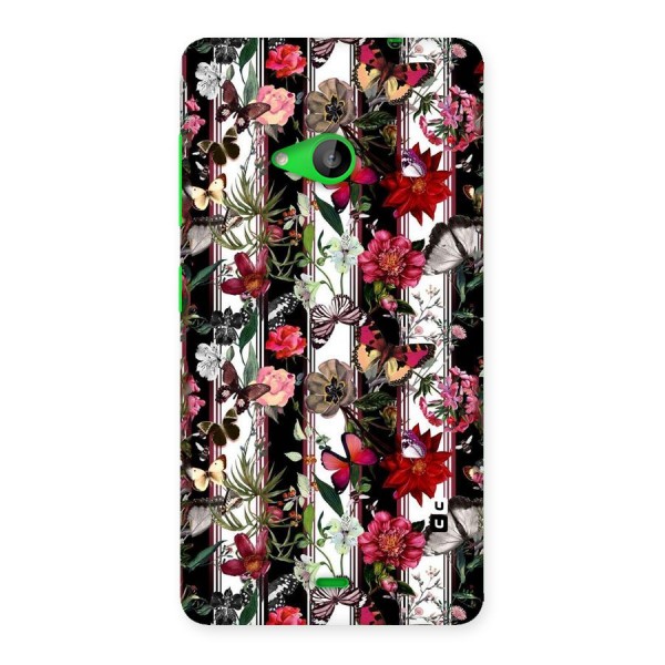 Butterfly Flowers Back Case for Lumia 535