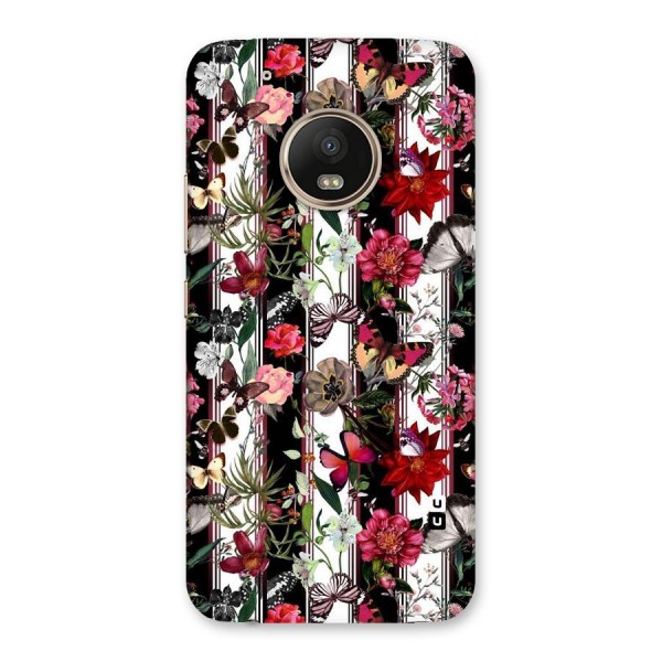 Butterfly Flowers Back Case for Moto G5 Plus